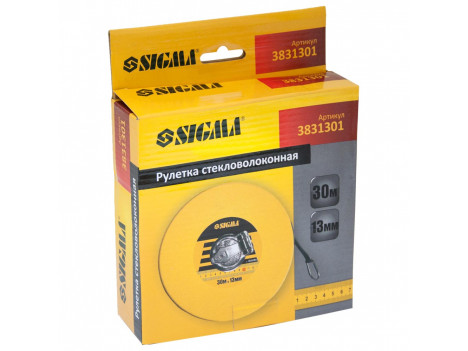 Рулетка стекловолокно Sigma 13 мм (30 м) 3831301