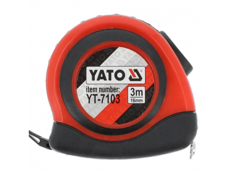 Рулетка магнитная Yato 16 мм (3 м) YT-7103