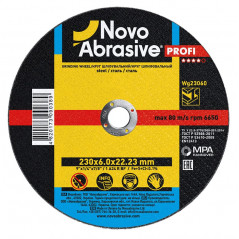 Круг шлифовальный Novo Abrasive Т1 230 мм (6 мм) 22,23 мм