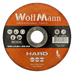 Диск відрізний по металу Woffmann HARD 125 x 0.8 x 22.23 мм
