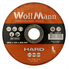 Диск відрізний по металу Woffmann HARD 125 x 1.0 x 22.23 мм