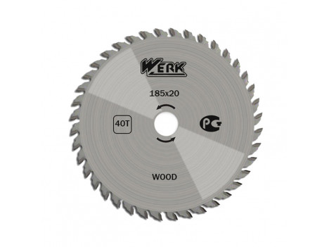 Пильный диск по дереву Werk 185 мм (40 зуб)