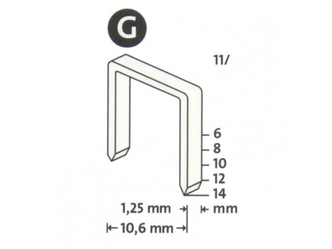 Скоба для степлера Novus тип G11/6 mm (1200 шт)