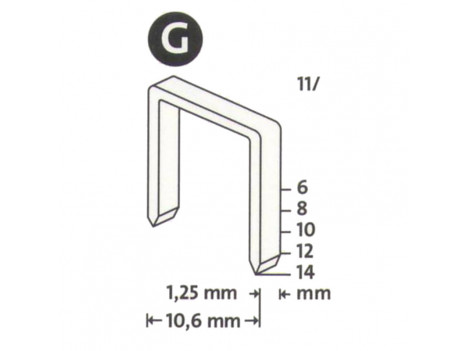 Скоба для степлера Novus тип G11/8 mm (1200 шт)