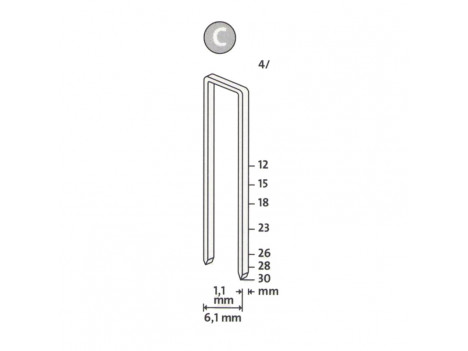Скоба для степлера Novus тип С4/26 mm (1100 шт)