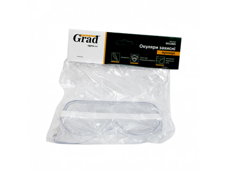 Очки защитные закрытые прозрачные на резинке GRAD 9411805