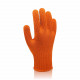 Перчатки трикотажные Корона с ПВХ точкой оранжевые (10 р)