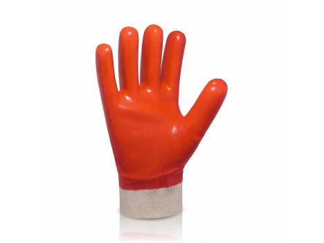 Перчатки трикотажные с ПВХ покрытием, мягкий манжет TRIDENT PV5003