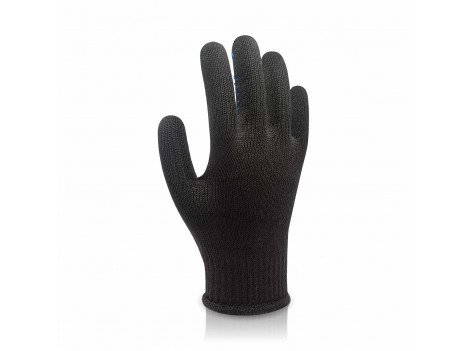Перчатки трикотажные Standart с ПВХ точкой черные (10 р)