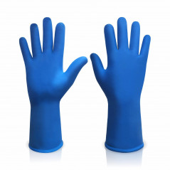 Перчатки латексные хозяйственные ANNA синие (L)