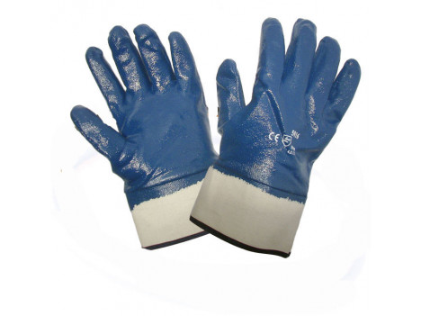 Перчатки нитриловые рабочие синие маслобензостойкие (10 р.) Doloni