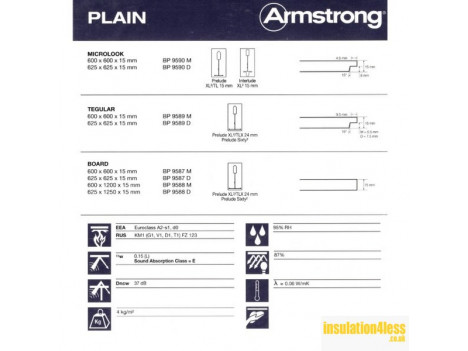 Плита Armstrong Geramaguard Board 15 мм (0,6 х 0,6 м)