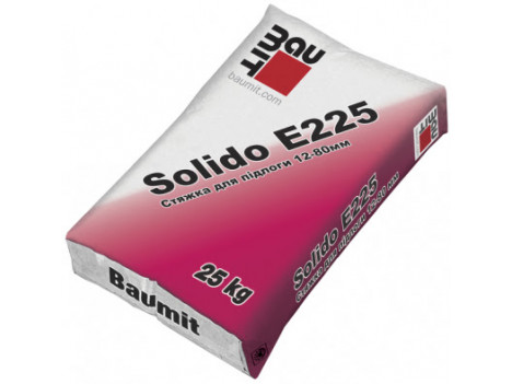Стяжка цементно-песчаная (12-80 мм) Baumit Solido E225 (25 кг)