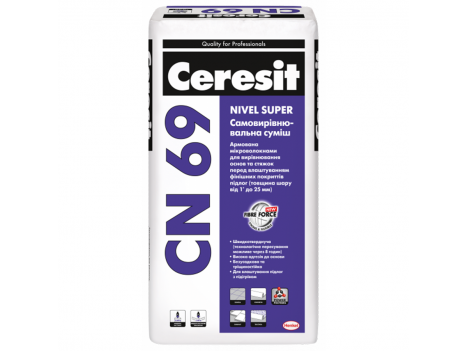 Самовыравнивающаяся смесь (3-15 мм) Ceresit CN-69 (25 кг)