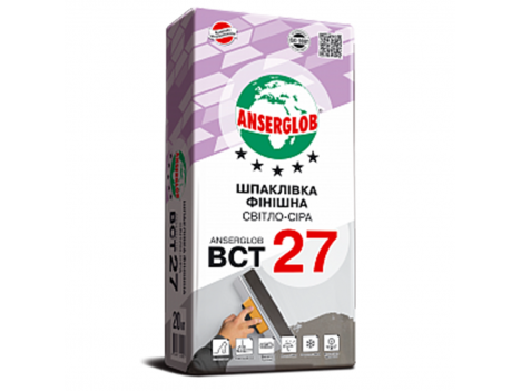 Шпаклевка финишная Anserglob BCT-27 (20 кг) светло-серая