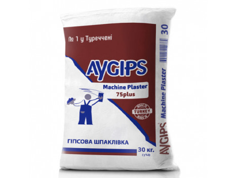 Шпаклевка машинная гипсовая Aygips Machin Plaster 75 (30 кг)