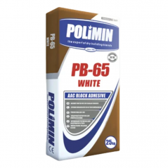 Смесь для кладки газобетона Polimin PB-65 White (25 кг)