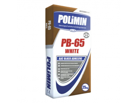 Суміш для кладки газобетону Polimin PB-65 White (25 кг)