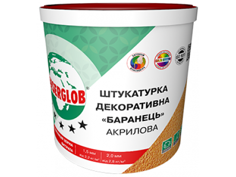 Декоративна штукатурка "баранець" 1,5 мм Anserglob (25 кг) акрилова