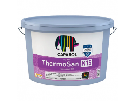 Штукатурка фасадна гібридна Caparol ThermoSan Fassadenputz NQG K15 (20 кг) біла