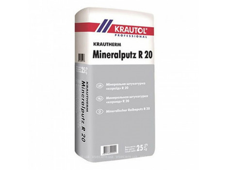 Декоративная штукатурка "короед" 2 мм Krautol Mineralputz R20 LG (25 кг)
