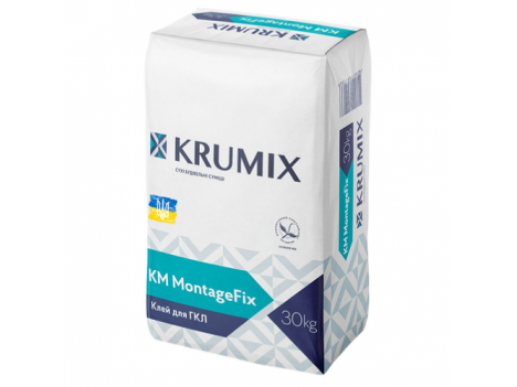 Клей для гіпсокартону KRUMIX MontageFix (30 кг)