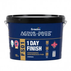 Шпатлевка финишная Sniezka Acryl Putz FS01 1 DAY FINISH (18 кг) супербелая