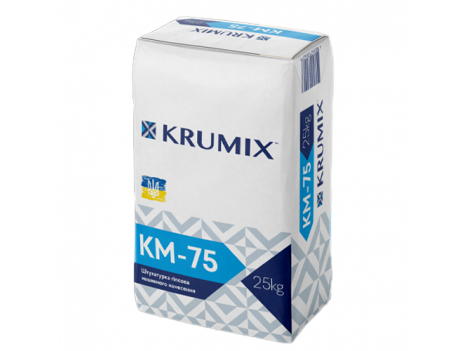 Штукатурка гипсовая машинная KRUMIX KM-75(25 кг)