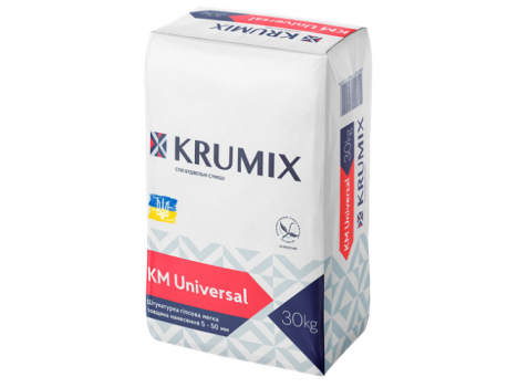 Штукатурка гипсовая KRUMIX Universal (25 кг)