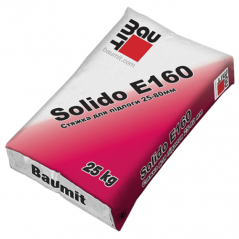 Стяжка цементно-песчаная (25-80 мм) Baumit Solido E160 (25 кг)