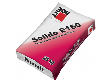 Стяжка цементно-піщана (25-80 мм) Baumit Solido E160 (25 кг)